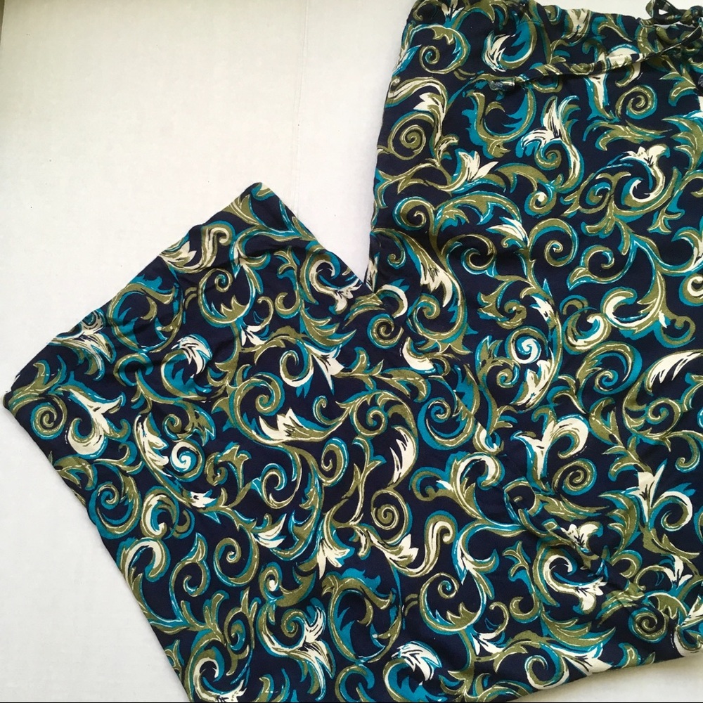 Wide leg pants draw string waste Bill Blass Sport